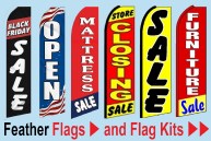 FLAGS Feather Windless Outdoor Flags Swooper Banner Style Furniture Mattress Flooring Flags and Kits